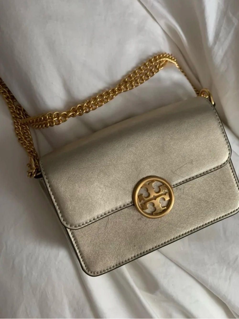 Tory Burch Metallic Gold Bag